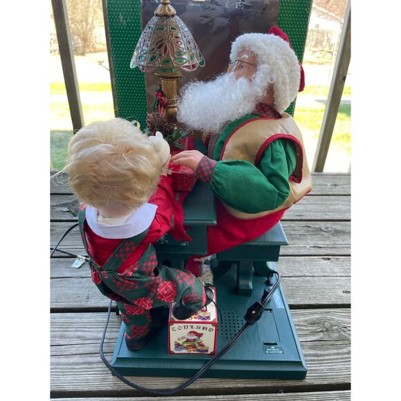 Holiday Creations 20" Animated Musical Lighted Santa Toy Workshop Motionette - Picture 5 of 16